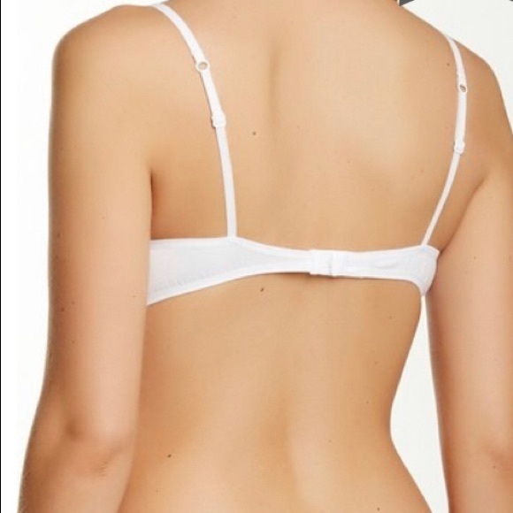 JOES JEANS BASIC WHITE COTTON BRALETTE - Picture 2 of 2